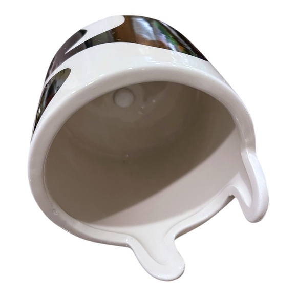 Adorable Porcelain Black & White Puppy Herb/Succulent planter By HORIZON GROUP - Picture 6 of 8